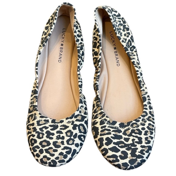 Lucky Brand Emmie Leopard Print Ballet Flat Women’s Size 9.5 Slip On - Picture 1 of 7
